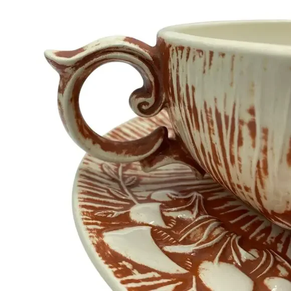 Vintage Arnels mushroom Large Soup bowl and Serving‎ Plate Rare color 1970s - Picture 3 of 11